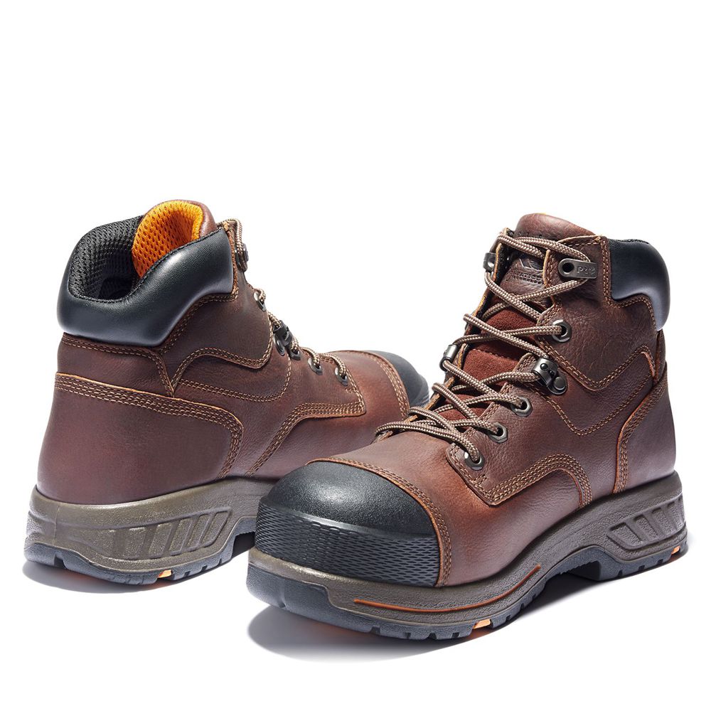 Bocanci De Muncă Timberland Barbati Maro/Negrii - Pro® Helix Hd 6\" Met Guard Comp Toe - Romania - HO